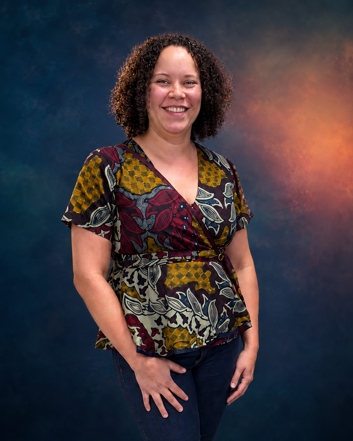 Stephanie Barber, painter, photographed in the studio